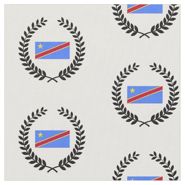 Flagge des Kongo Stoff (Nahaufnahme)