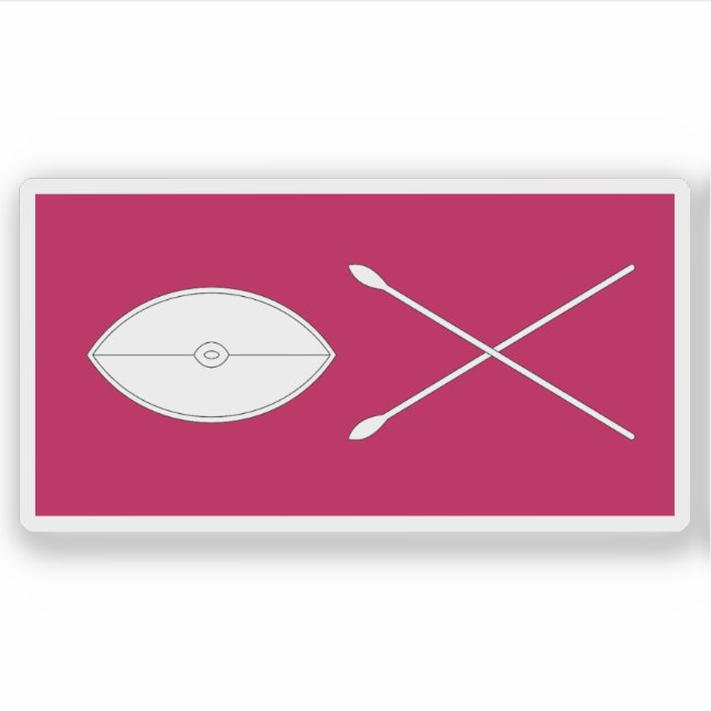 Flagge des Königreichs Buganda (1891-1892), Uganda Aufkleber (Vorderseite)