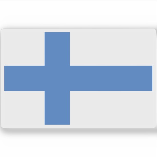 Flagge des Königreichs Finnland (1918) Aufkleber (Vorderseite)