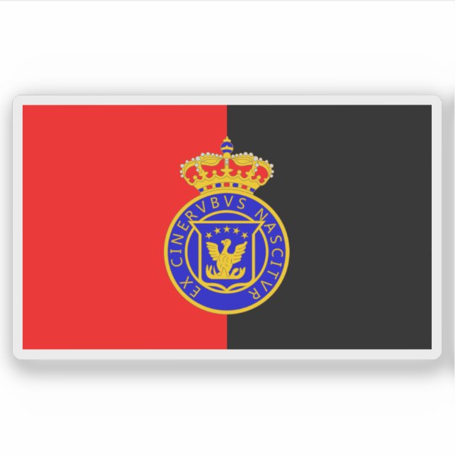Flagge des Königreichs Haiti (1814-1820) Aufkleber (Vorderseite)