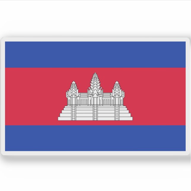 Flagge des Königreichs Kambodscha Aufkleber (Vorderseite)