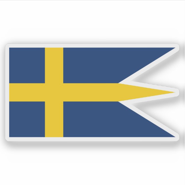 Flagge des Königreichs Schweden (schwedisches Reic Aufkleber (Vorderseite)