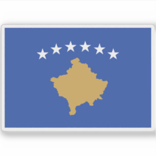 Flagge des Kosovo Aufkleber