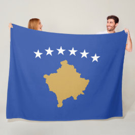 Flagge des Kosovo Fleecedecke