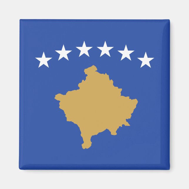 Flagge des Kosovo Magnet (Vorne)