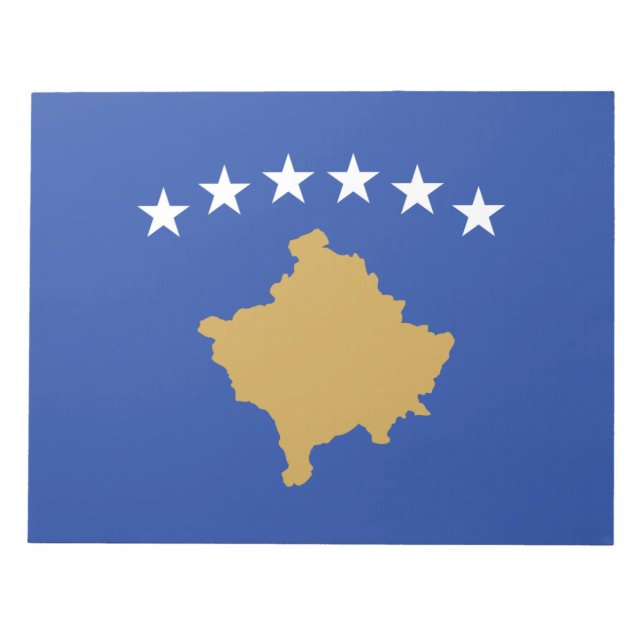 Flagge des Kosovo Notizblock (Vorderseite)