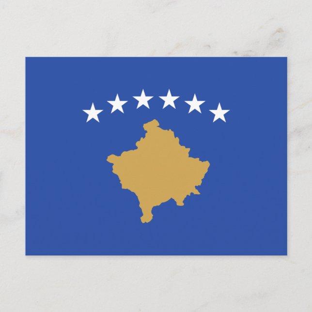 Flagge des Kosovo Postkarte (Vorderseite)