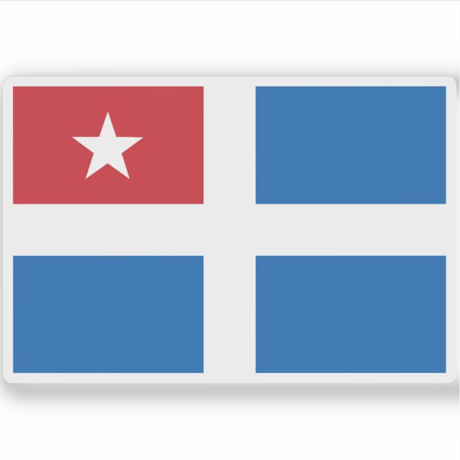 Flagge des kretischen Staat (1898-1913) Aufkleber (Vorderseite)