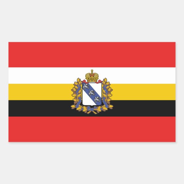 Flagge des Kursker Gebiets Rechteckkantsticker Rechteckiger Aufkleber (Vorderseite)