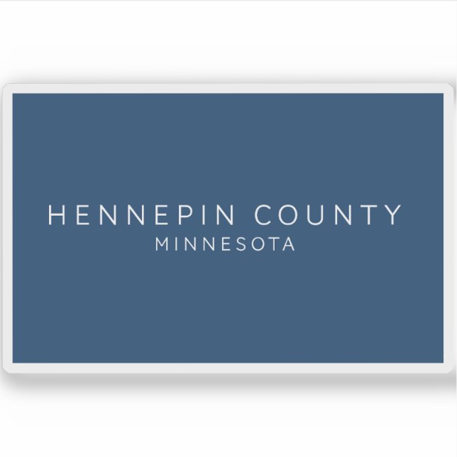 Flagge des Landkreises Hennepin, Minnesota (2022) Aufkleber (Vorderseite)