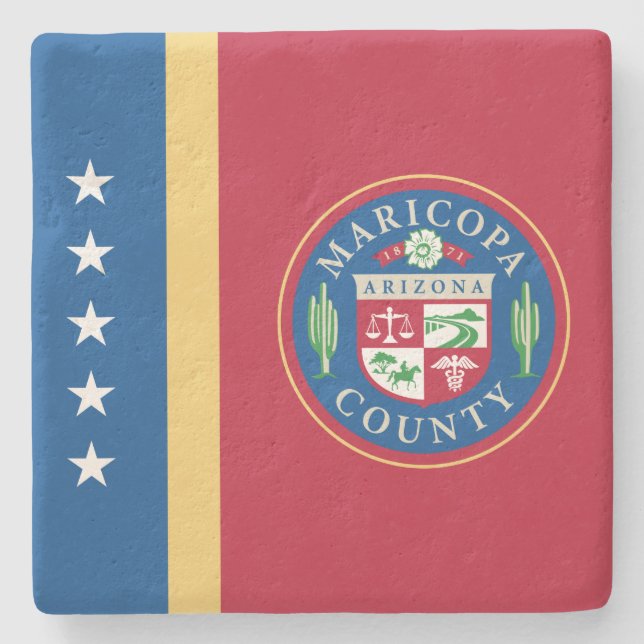 Flagge des Landkreises Maricopa (Arizona) Steinuntersetzer (Vorderseite)