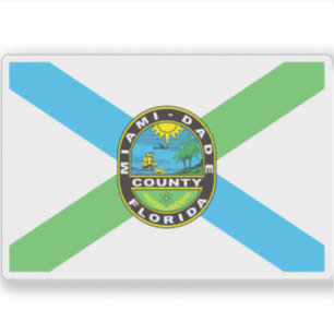Flagge des Landkreises Miami-Dade, Florida Aufkleber