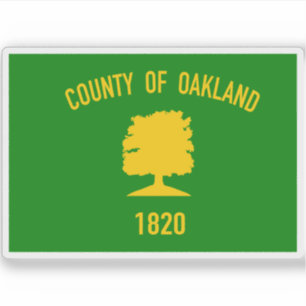 Flagge des Landkreises Oakland, Michigan Aufkleber