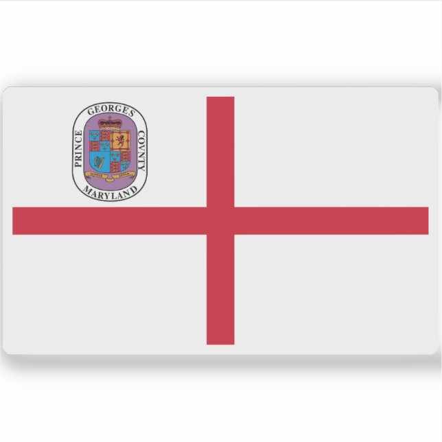 Flagge des Landkreises von Prinz George, Maryland Aufkleber (Vorderseite)