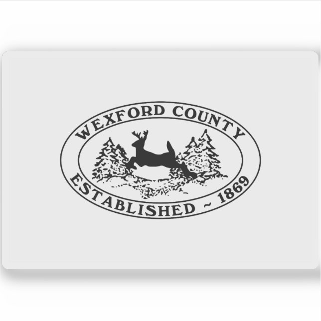 Flagge des Landkreises Wexford, Michigan Aufkleber (Vorderseite)