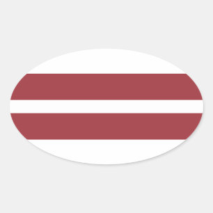 Flagge des Lettland-Oval-Aufklebers Ovaler Aufkleber