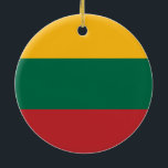 Flagge des litauischen Ornaments Keramikornament<br><div class="desc">Flagge des litauischen Ornaments</div>