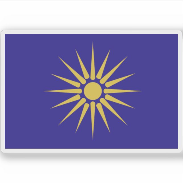 Flagge des mazedonischen Reiches Aufkleber (Vorderseite)