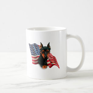 Flagge des Miniaturpinschers (schwarz) Kaffeetasse