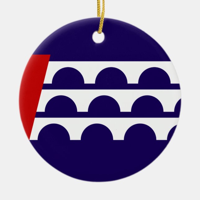 Flagge des Moines (Iowa City) Keramik Ornament (Vorne)