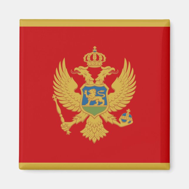 Flagge des montenegrinischen Magnet (Vorne)