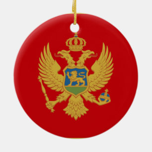 Flagge des montenegrinischen Ornaments Keramik Ornament