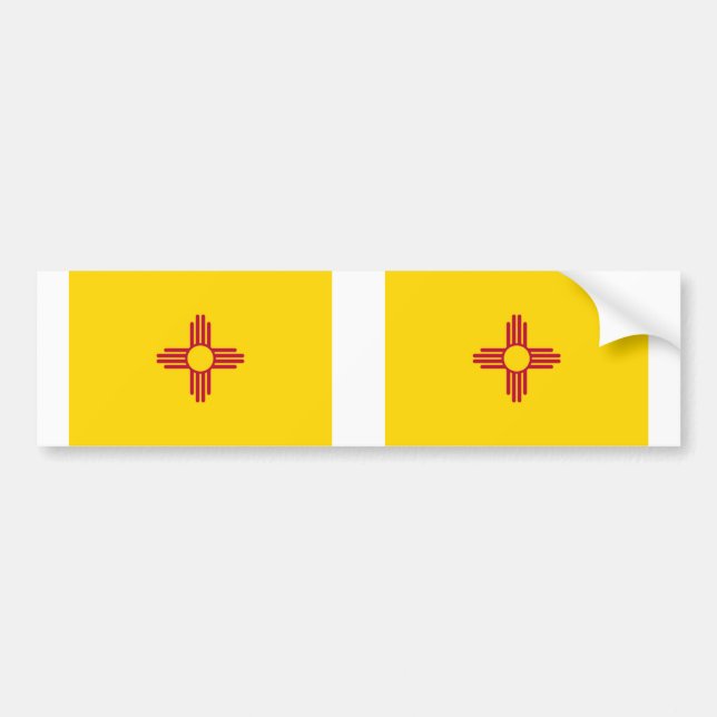 Flagge des neuen Staates Mexiko Autoaufkleber (Vorne)