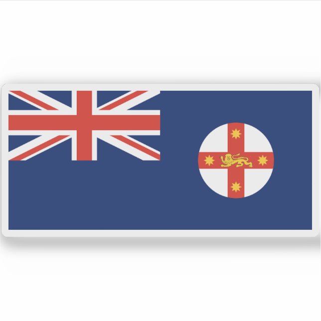 Flagge des neuen Südwales Aufkleber (Vorderseite)