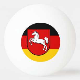 Flagge des Niedersächsischen Ping Pong Ball Tischtennisball