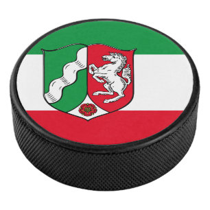 Flagge des nordrhein-westfälischen Hockeypucks Eishockey Puck