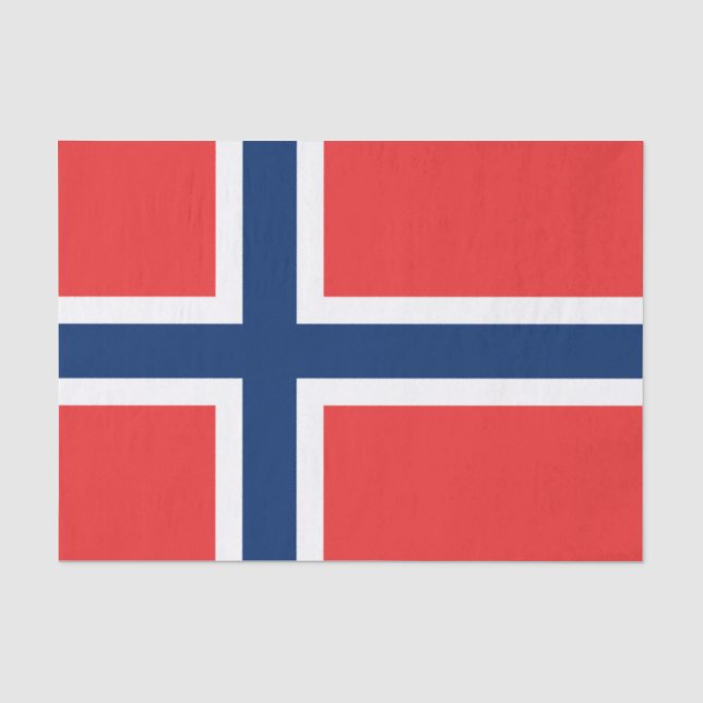 Flagge des Norwegen-Seidenpapiers Seidenpapier (Vorderseite)