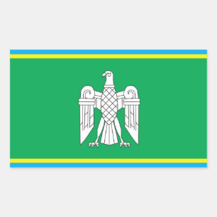 Flagge des Oblast Tscherniwtsi, Ukraine Rechteckiger Aufkleber