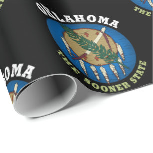 FLAGGE DES OKLAHOMA SOONER STAATES GESCHENKPAPIER