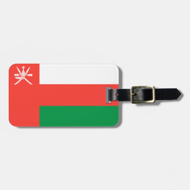 Flagge des Oman Easy ID Personal Gepäckanhänger (Vorderseite horizontal)