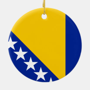 Flagge des Ornaments Bosnien und Herzegowina Keramikornament