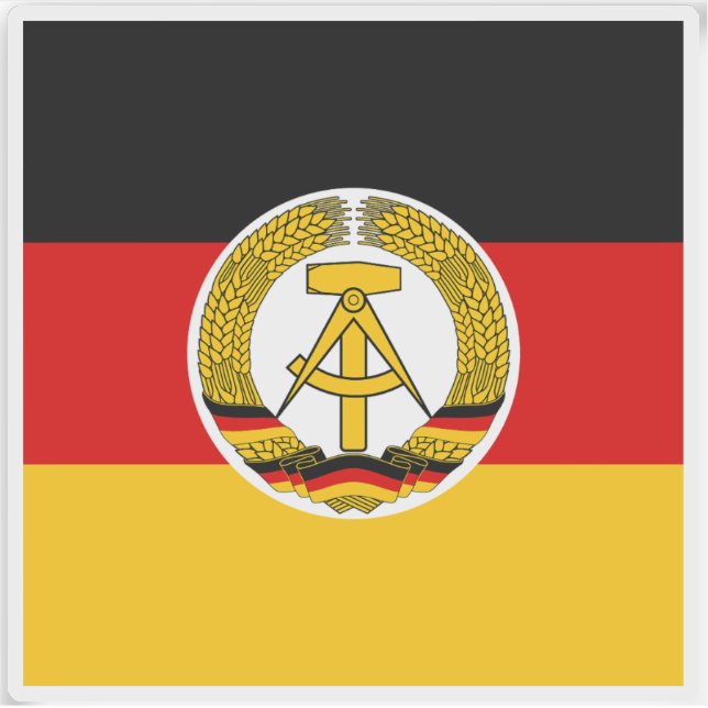 Flagge des ostdeutschen Präsidenten (1953-1955) Aufkleber (Vorderseite)