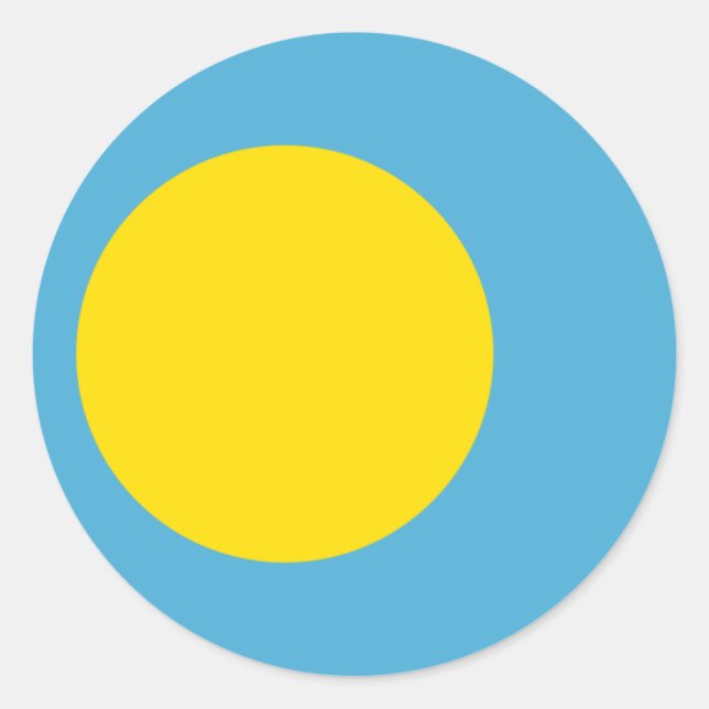 Flagge des Palau-Aufklebers Runder Aufkleber (Vorderseite)