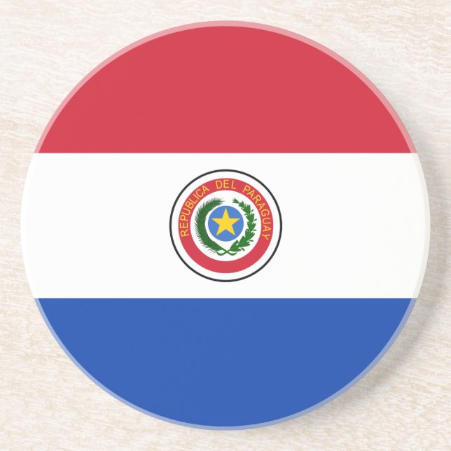 Flagge des Paraguay-Untersetzer Getränkeuntersetzer (Vorne)