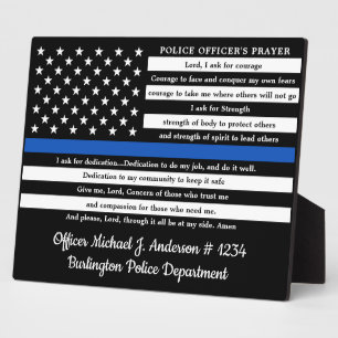 Flagge des Polizeibeamten für Gebet-Thin-Blauer Li Fotoplatte