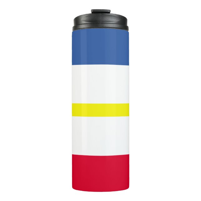 Flagge des Pomerania-Thermalkrebses Mecklenburg-We Thermosbecher (Vorderseite)