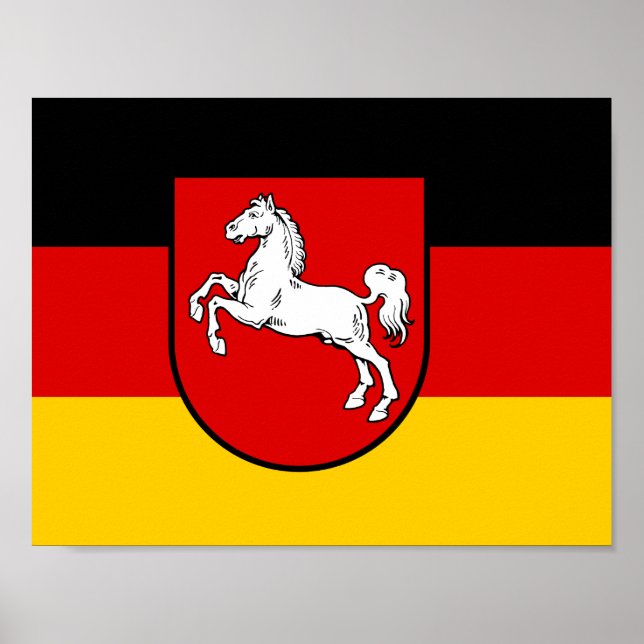 Flagge des Posters Niedersachsen Poster (Vorne)