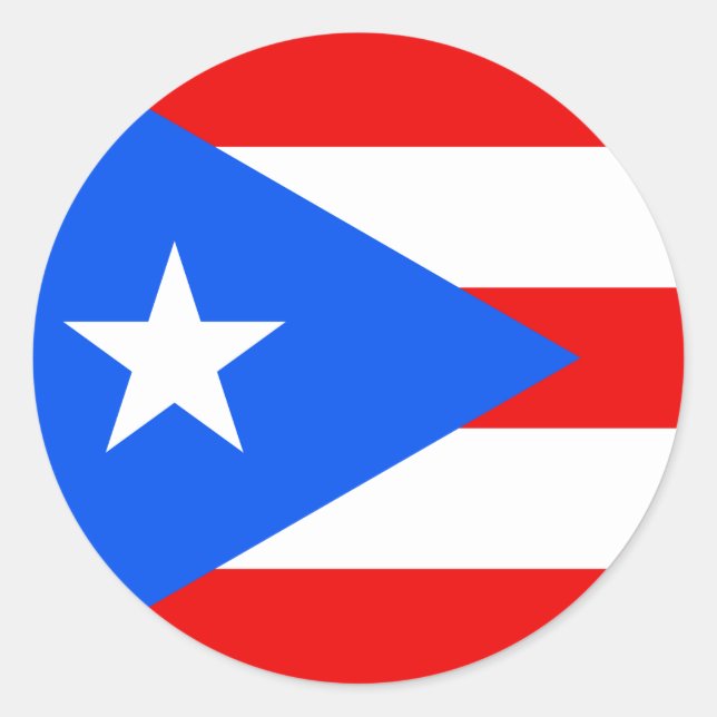 Flagge des Puerto-Ricosticker Runder Aufkleber (Vorderseite)
