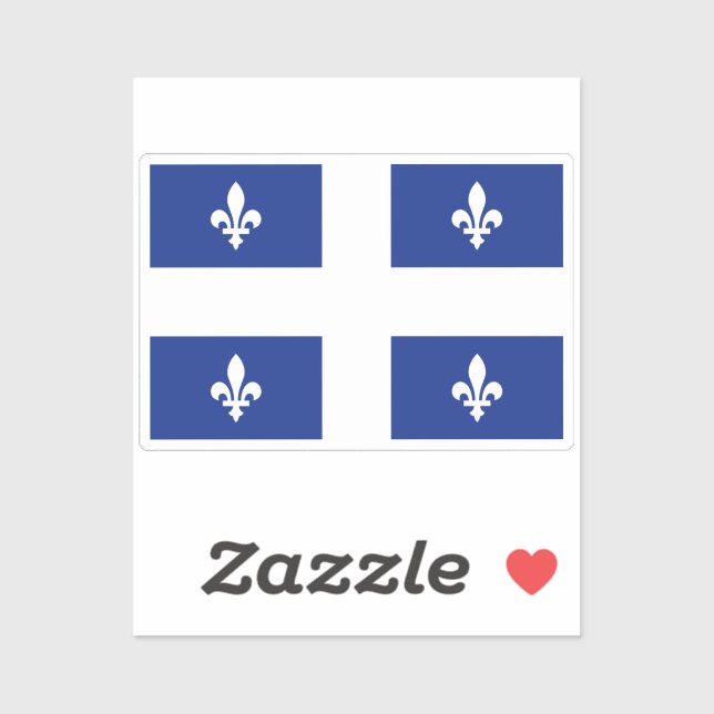 Flagge des Quebec-Aufklebers Aufkleber (Blatt)
