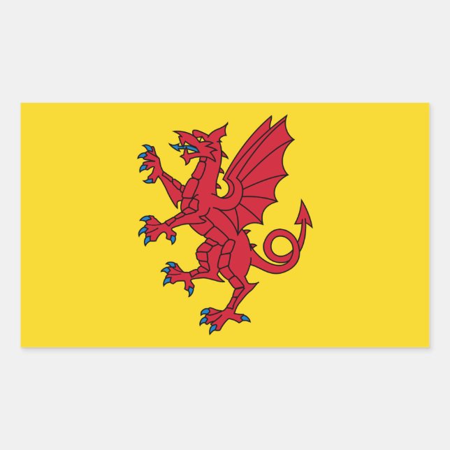 Flagge des rechteckigen Aufklebers Somerset Rechteckiger Aufkleber (Vorderseite)