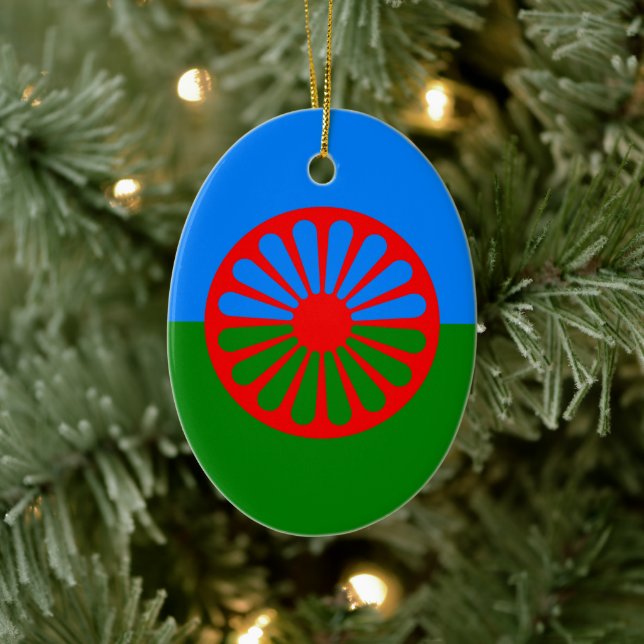 Flagge des rumänischen Volkes Keramik Ornament (Baum)