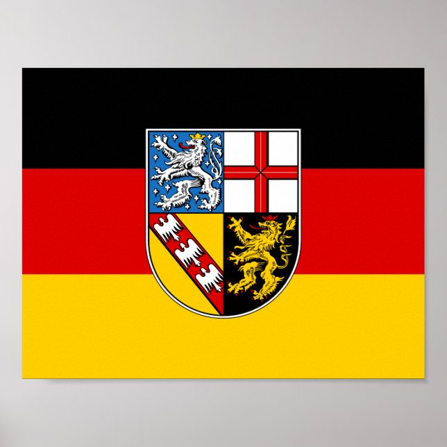 Flagge des Saarland-Posters Poster (Vorne)