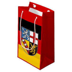 Flagge des Saarlandes kleine Geschenktasche Geschenktüte