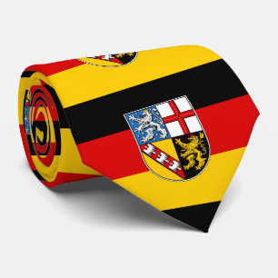 Flagge des Saarlandes Krawatte
