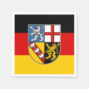 Flagge des Saarlandes Napkins Serviette