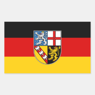 Flagge des Saarlandes Rechteckiger Aufkleber
